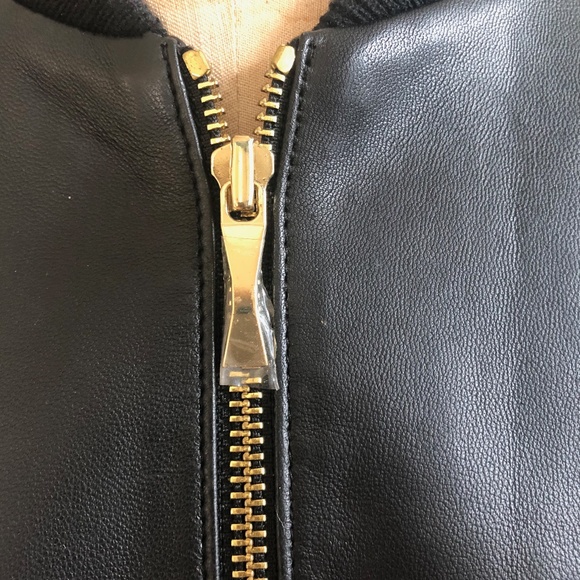 Kate Spade Leather Bomber Jacket - Picture 4 of 5